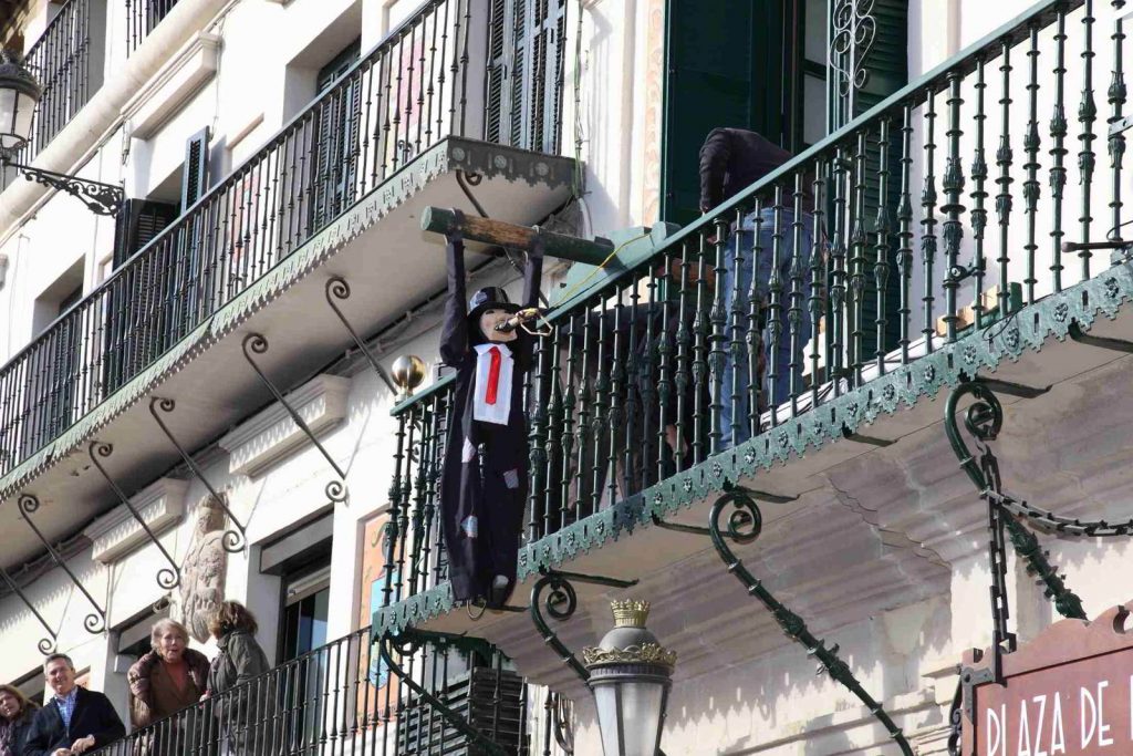 Volatín de Tudela en Semana Santa, un Judas ajusticiado